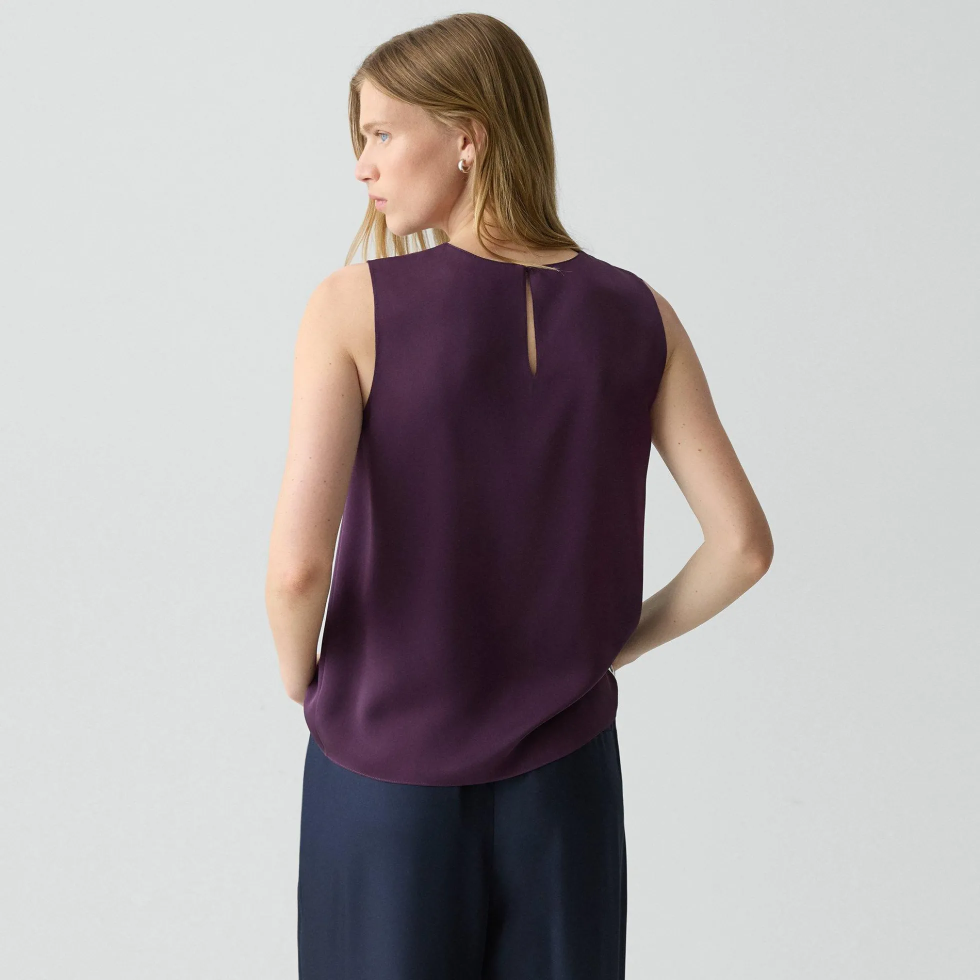 Shell Top in Silk Georgette