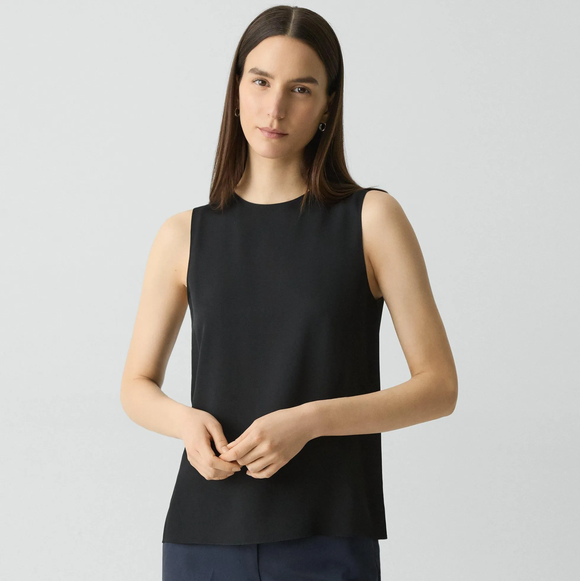 Shell Top in Silk Georgette