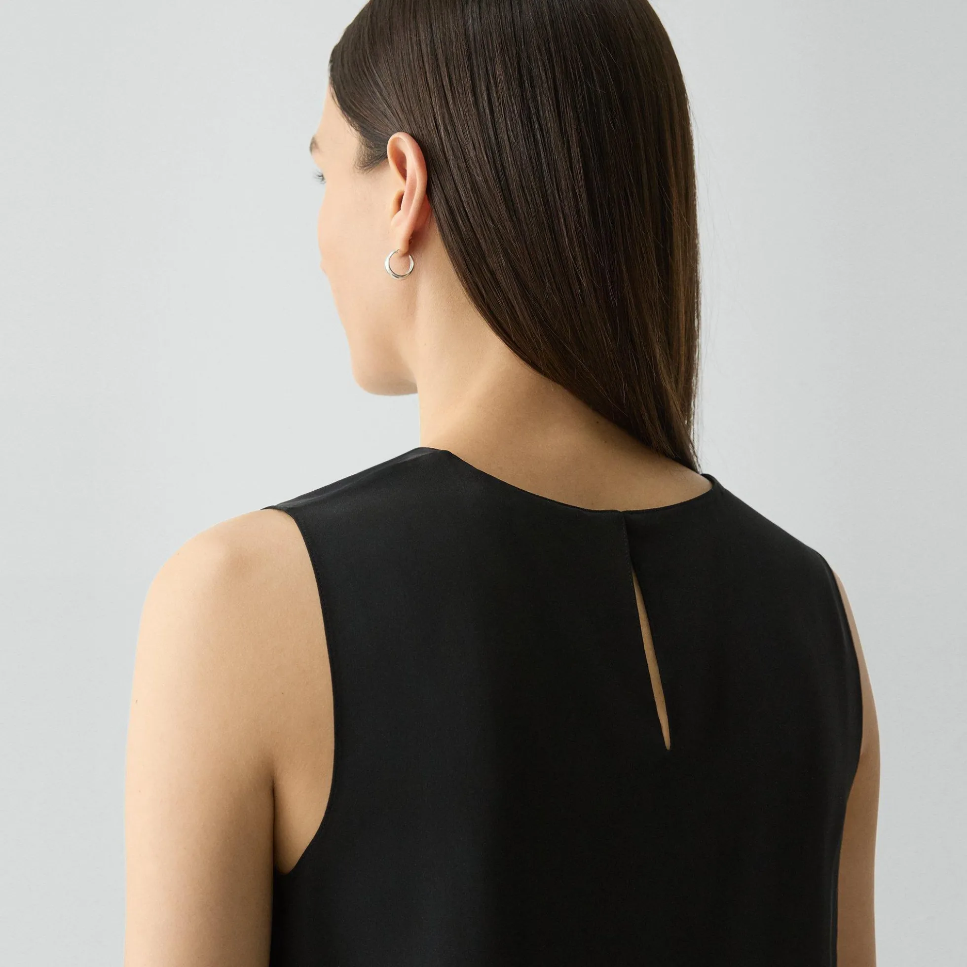 Shell Top in Silk Georgette