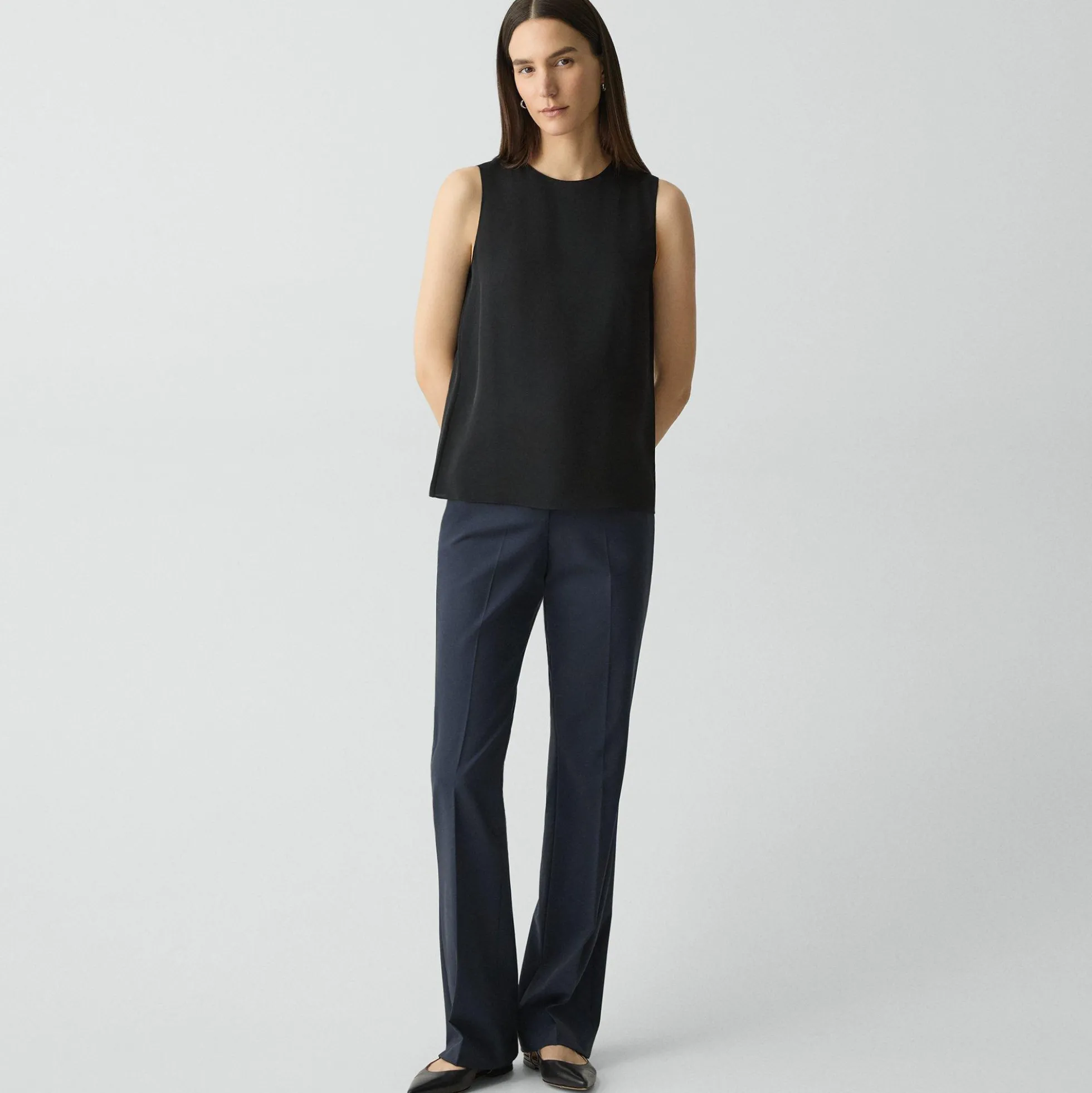 Shell Top in Silk Georgette