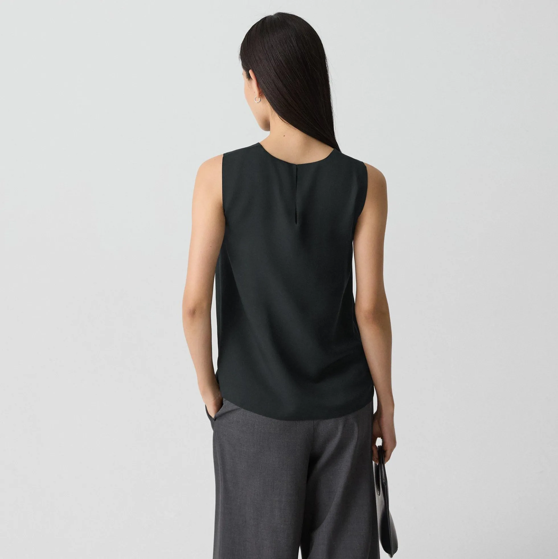 Shell Top in Silk Georgette