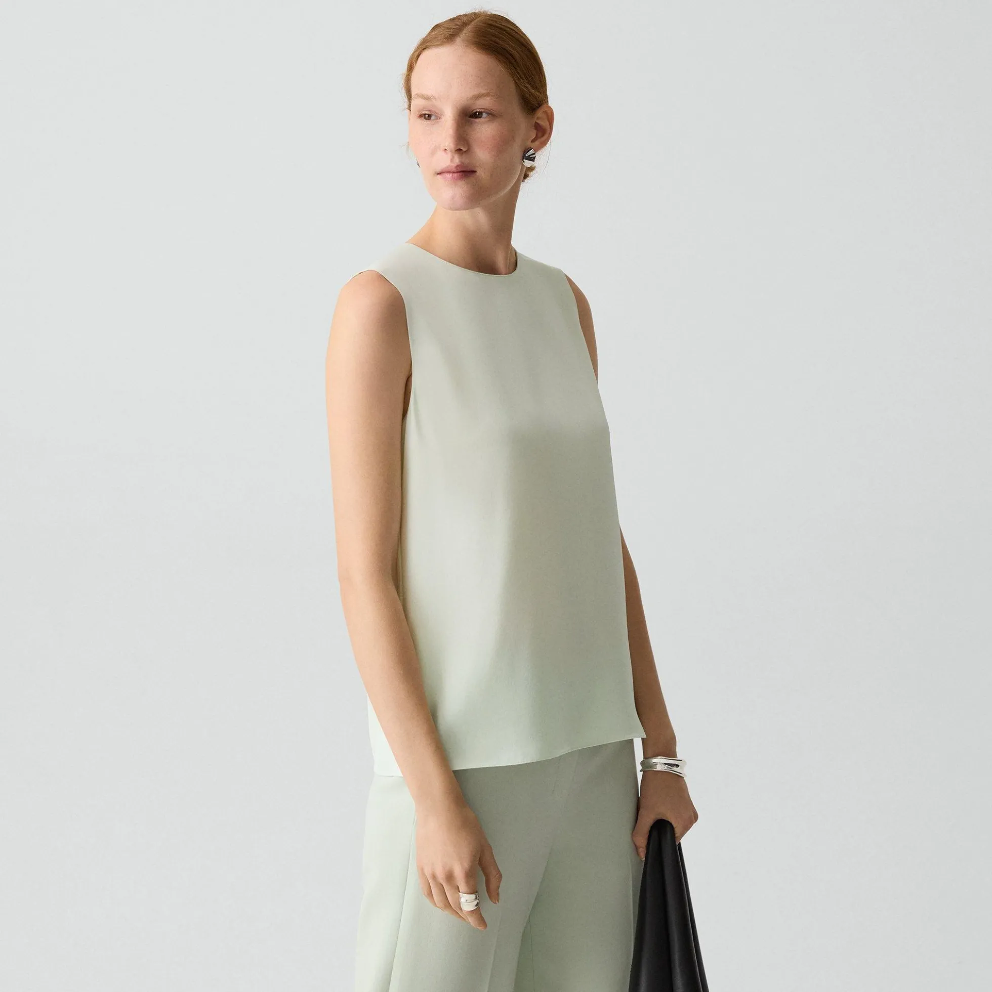 Shell Top in Silk Georgette