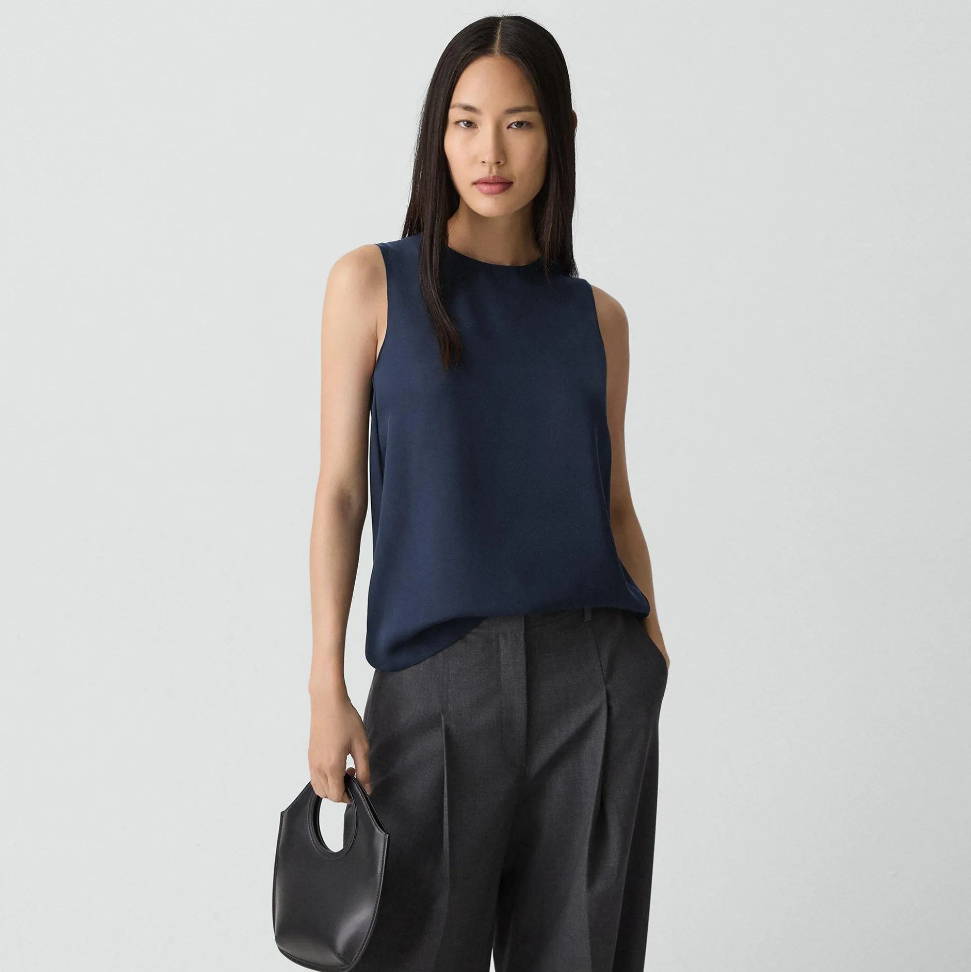 Shell Top in Silk Georgette