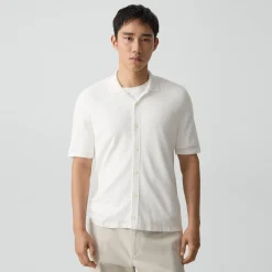 Short-Sleeve Button-Up Shirt in Light Bilen