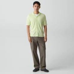 Short-Sleeve Button-Up Shirt in Light Bilen