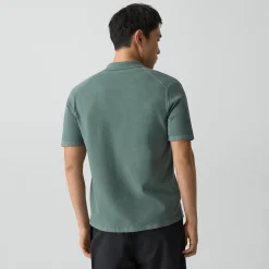 Short-Sleeve Button-Up Shirt in Light Bilen