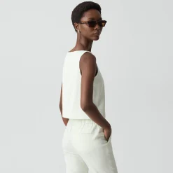 Sleeveless Boatneck Top in Good Linen