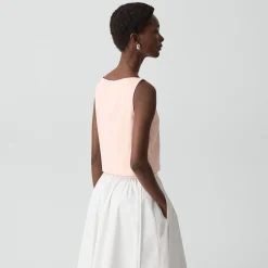 Sleeveless Boatneck Top in Good Linen