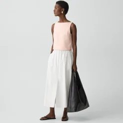 Sleeveless Boatneck Top in Good Linen