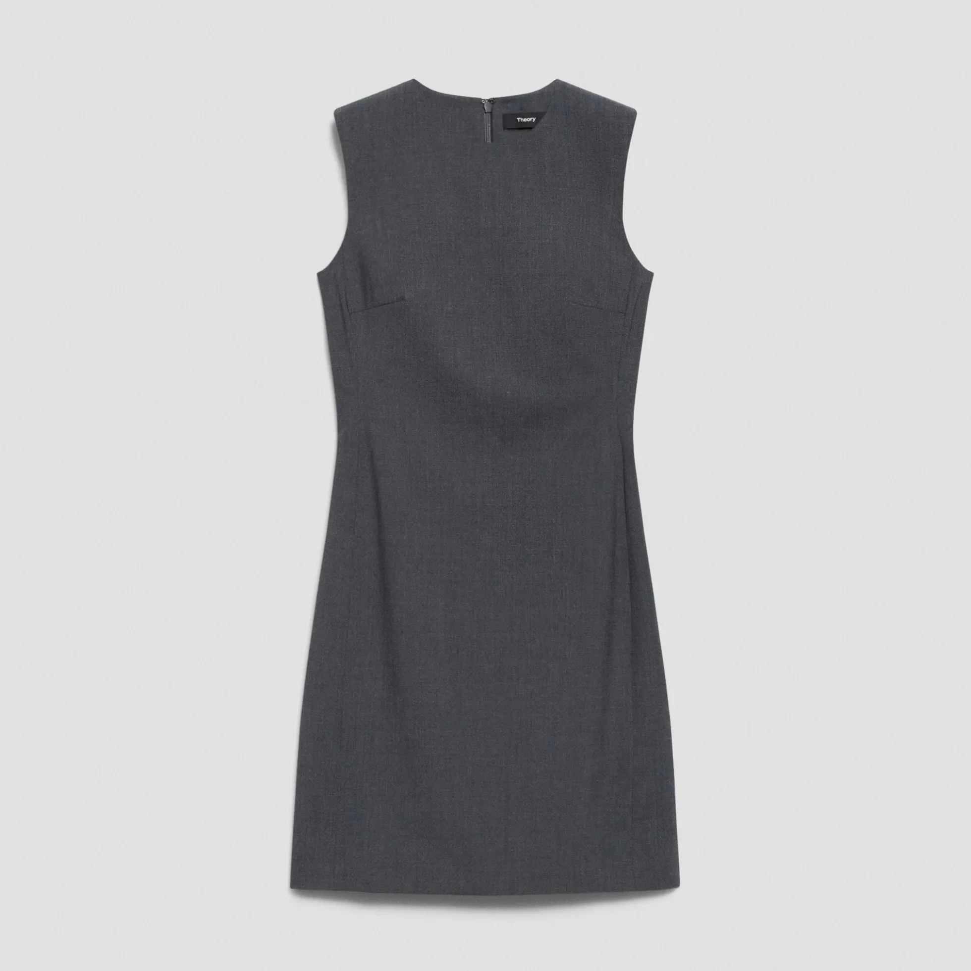 Sleeveless Fitted Dress in Good Wool