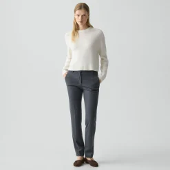 Slim Leg Pant in Wool-Blend Knit