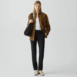 Slim Leg Pant in Wool-Blend Knit