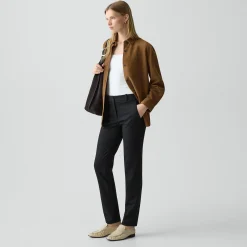 Slim Leg Pant in Wool-Blend Knit