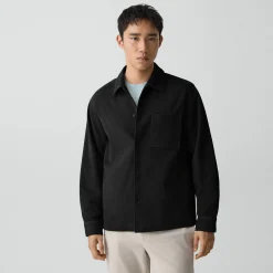 Snap Overshirt in Suede
