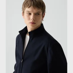 Straight Zip Jacket in Precision Ponte