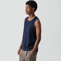 Textured Tank Top in Silk-Cotton