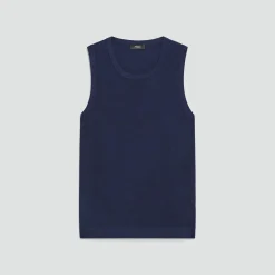 Textured Tank Top in Silk-Cotton