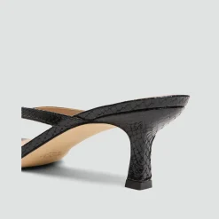 Thong Sandal in Embossed Leather