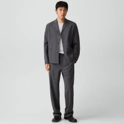 Three-Button Blazer in Stretch Wool