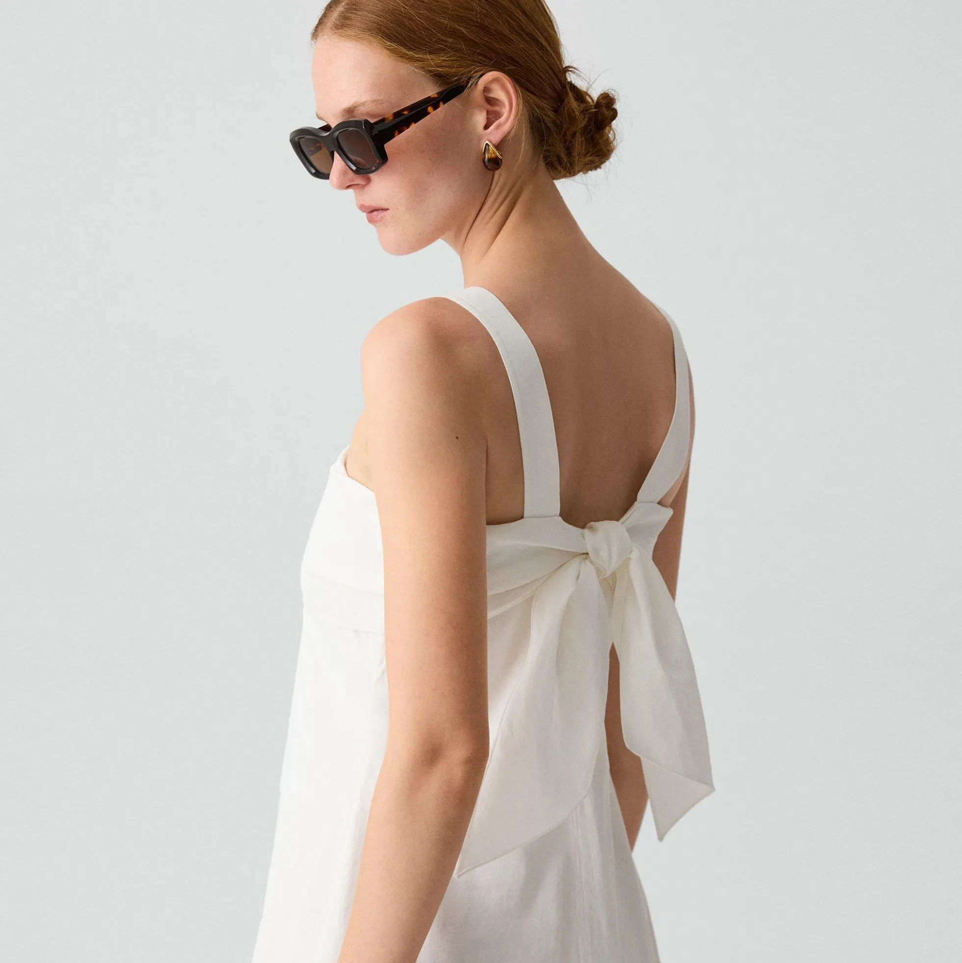 Tie-Back Dress in Good Linen