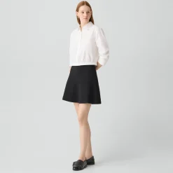 Tiered Flare Skirt in Admiral Crepe