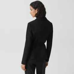 Tie-Waist Jacket in Admiral Crepe