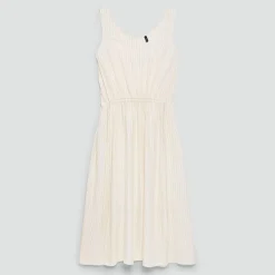 Tie-Waist Tank Dress in Washed Stripe