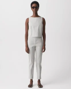 Treeca Pull-On Pant in Textured Linen