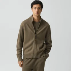 Turtleneck Cardigan in Boiled Wool