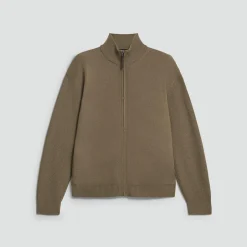 Turtleneck Cardigan in Boiled Wool