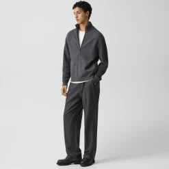 Turtleneck Cardigan in Boiled Wool