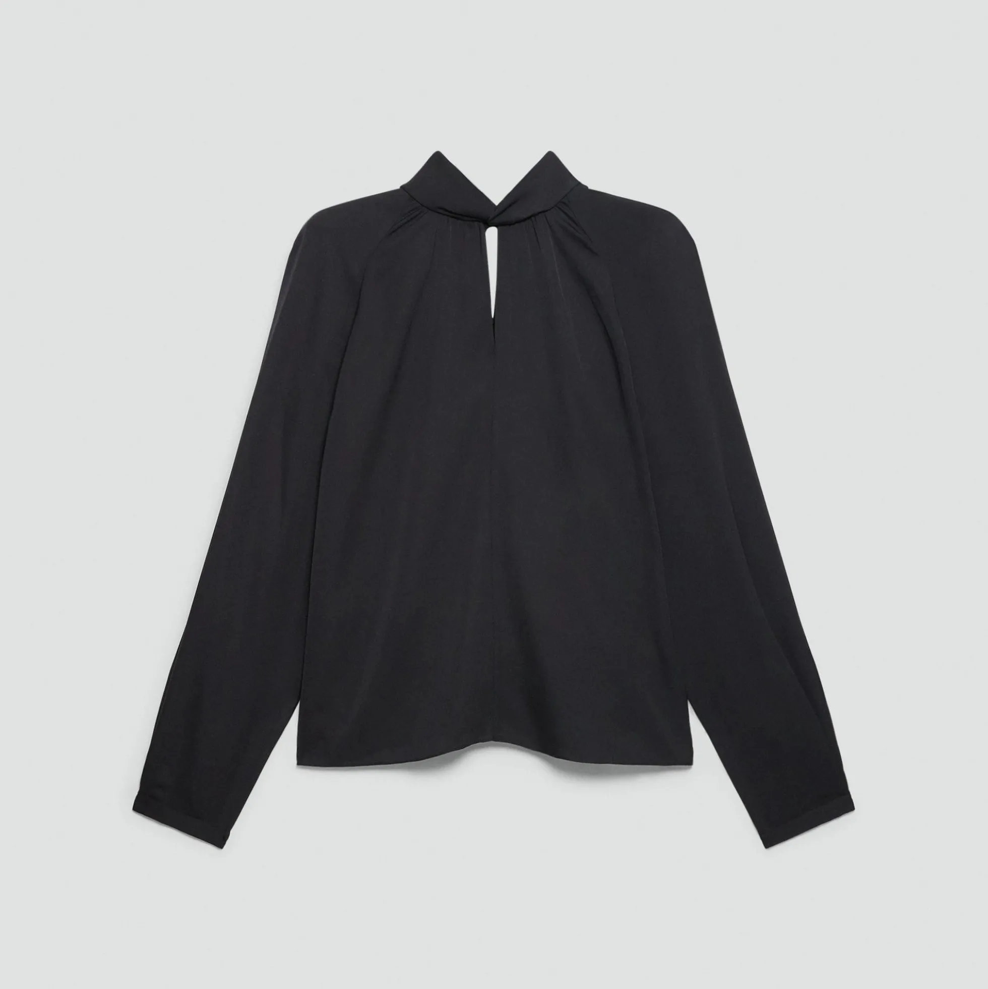 Twist Neck Top in Silk Georgette