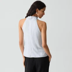 Twisted Halter Top in Washed Twill