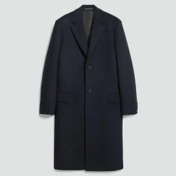 Two-Button Coat in Plush Melton