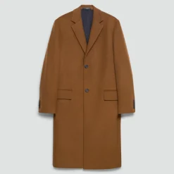 Two-Button Coat in Plush Melton