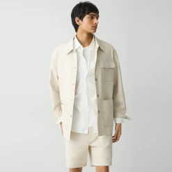 Utility Coat in Stretch Cotton Canvas