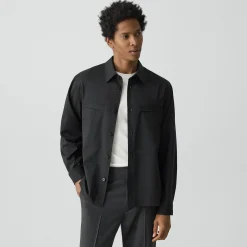 Utility Overshirt in Motion Wool
