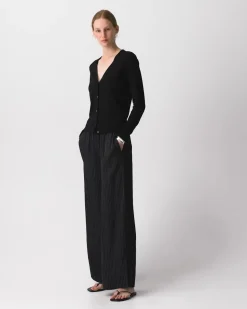 Vented Pull-On Pant in Washed Stripe