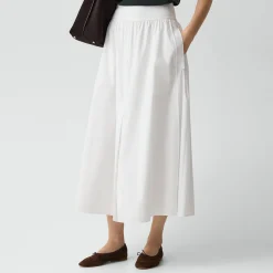 Vented Skirt in Relaxed Poplin