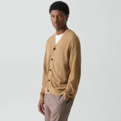 V-Neck Cardigan in Pacific Linen