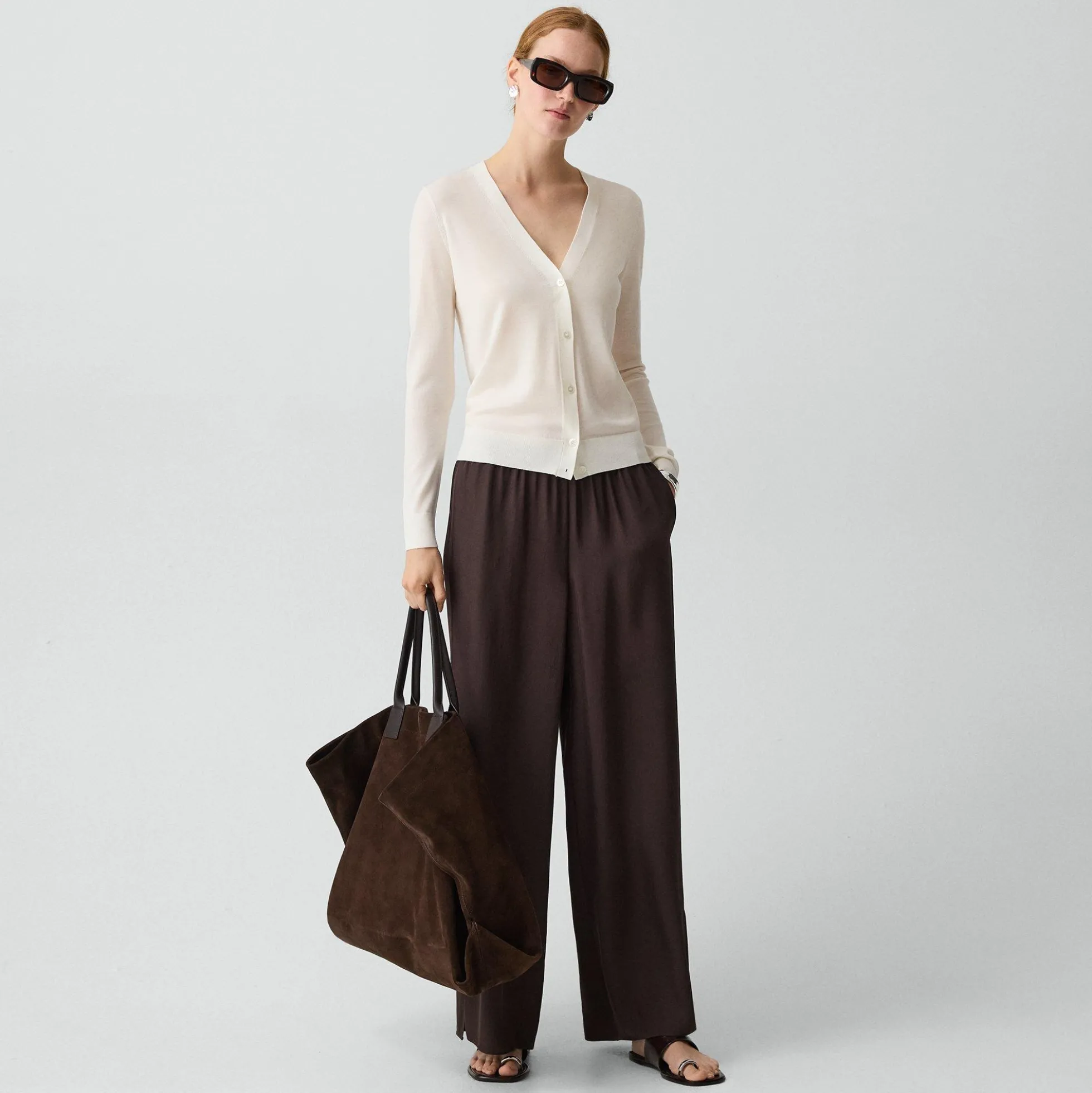 V-Neck Cardigan in Regal Wool