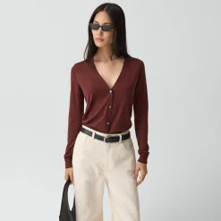 V-Neck Cardigan in Regal Wool