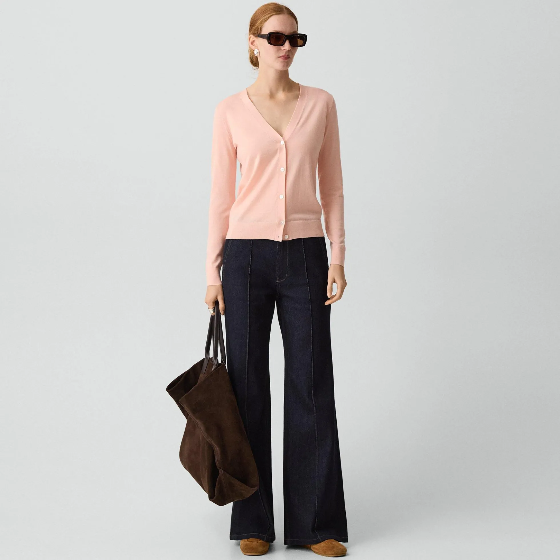 V-Neck Cardigan in Regal Wool