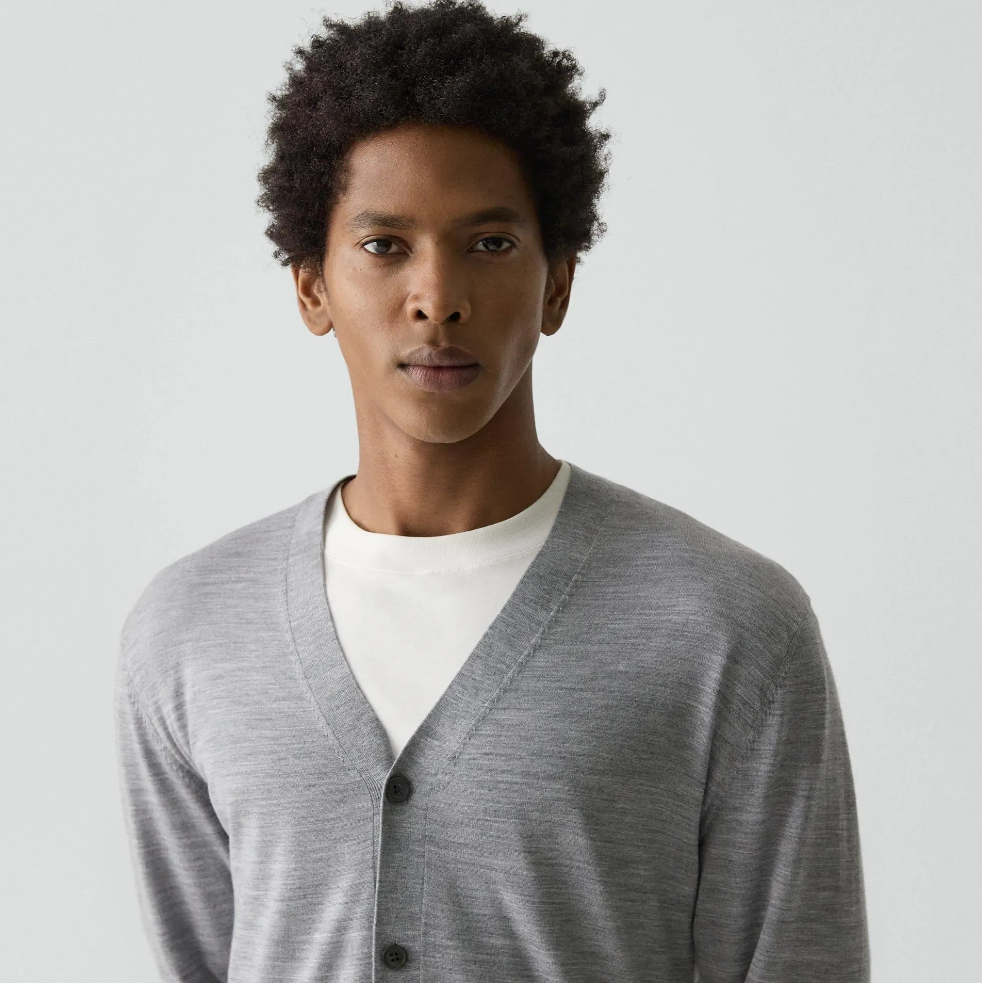 V-Neck Cardigan in Regal Wool