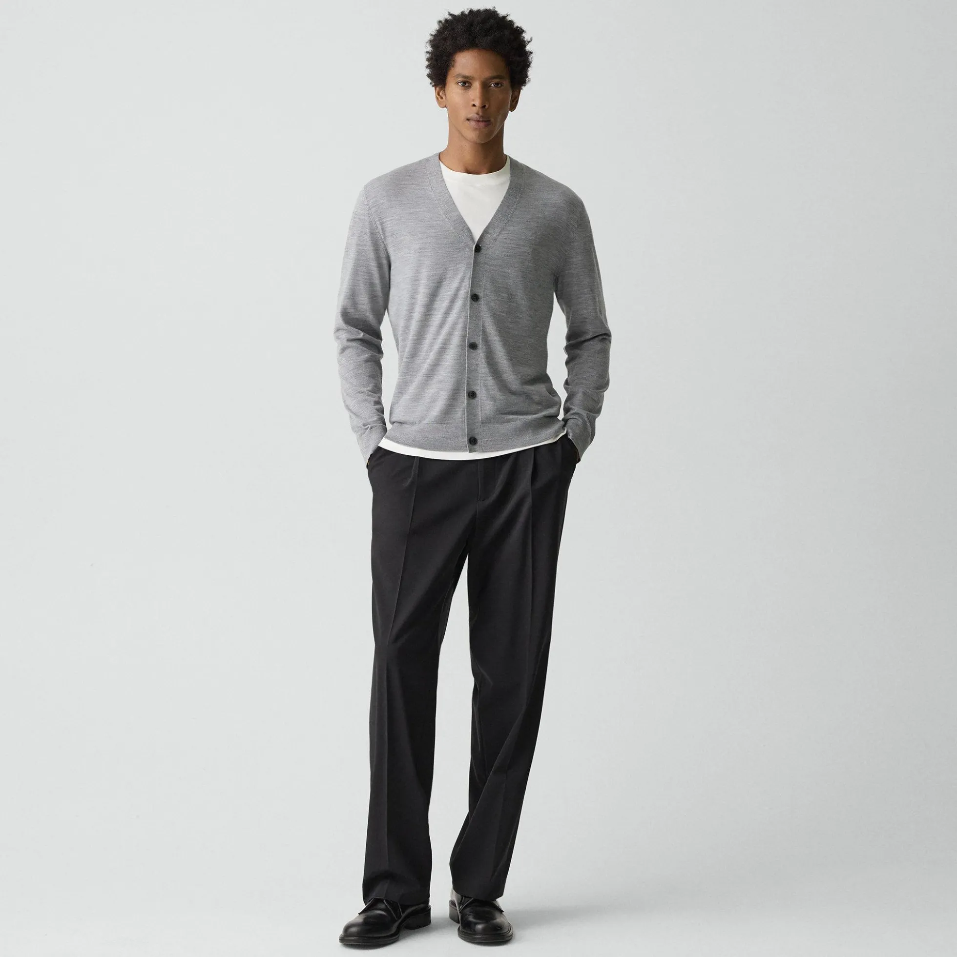 V-Neck Cardigan in Regal Wool