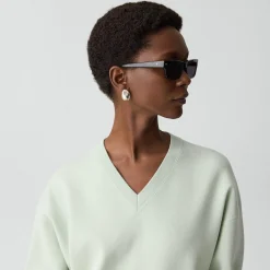 V-Neck Sweatshirt in Light Bilen