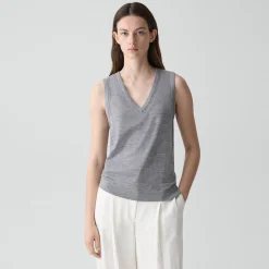 V-Neck Tank Top in Regal Wool