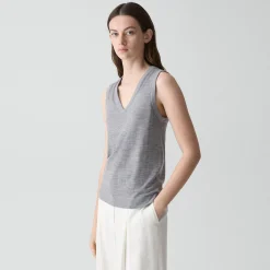V-Neck Tank Top in Regal Wool