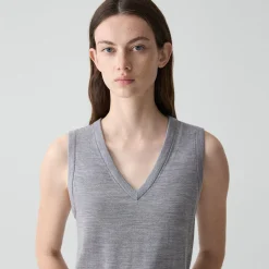 V-Neck Tank Top in Regal Wool