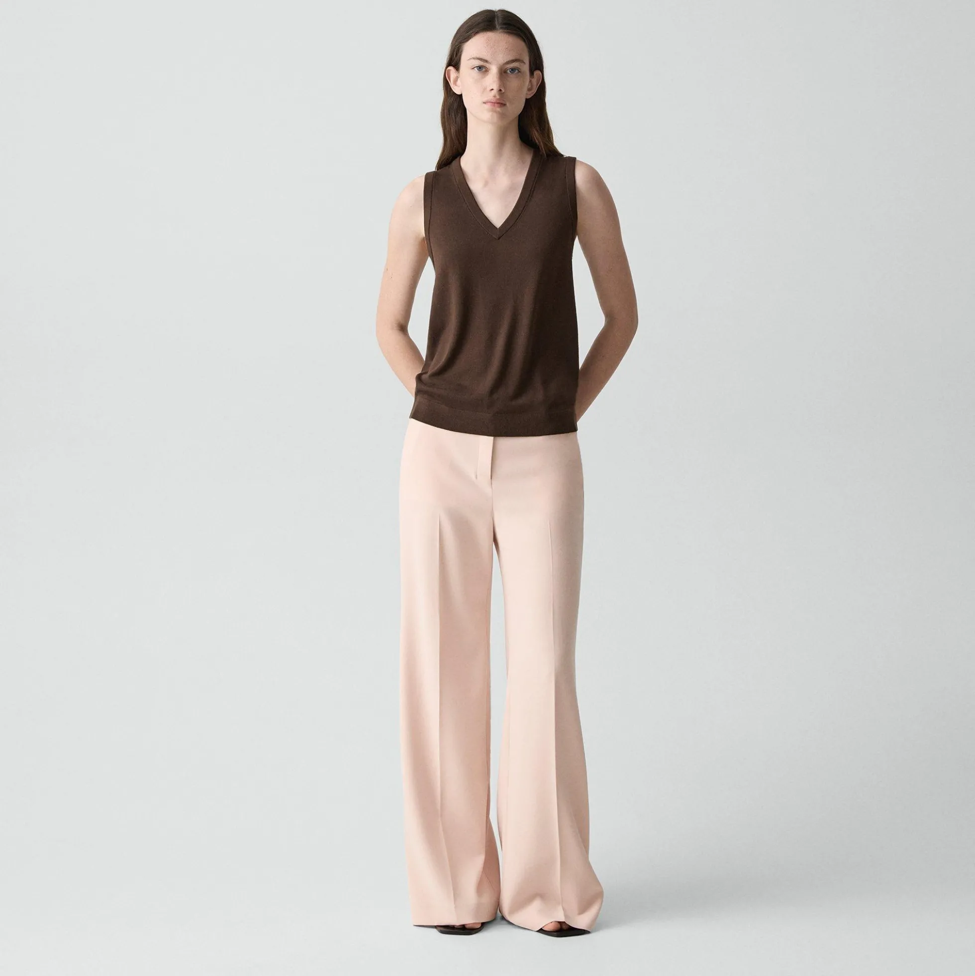 V-Neck Tank Top in Regal Wool